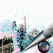 Baby Gender Reveal Confetti Balloon (36 inches) - 36" Big Black Balloons x2 with Pink and Blue Round Confetti Packs for Boy or Girl - Baby Shower Gender Reveal Party Supplies Decoration Kit Gender Reveal Supreme Black Fox
